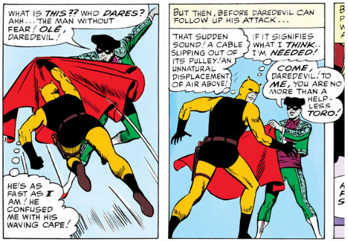 Initial encounter between Daredevil and the Matador
