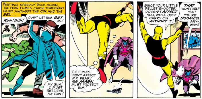 Daredevil kicks away the Fear Gun