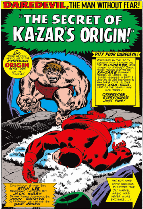 Maa-Gor approaches Daredevil in a cave