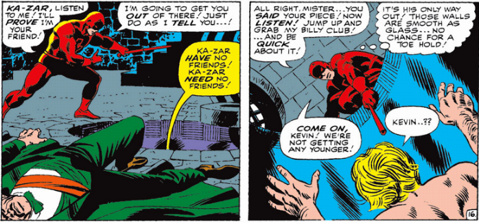 Daredevil lends Ka-Zar a helping billy club