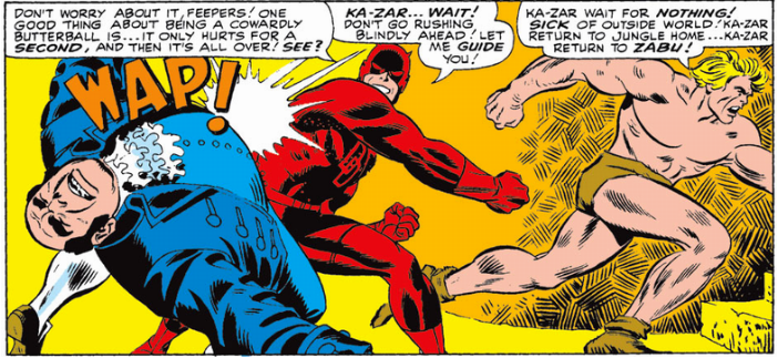 Daredevil punches Feepers
