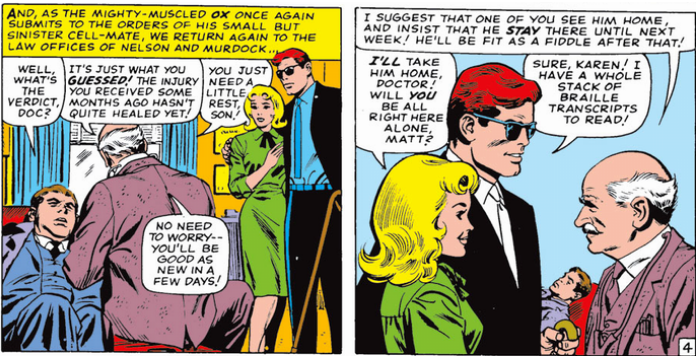 A doctor checking Foggy Nelson
