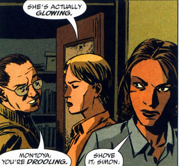 Batman Gotham Central : simon jokes with montoya