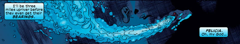 spider-man swimming very fast