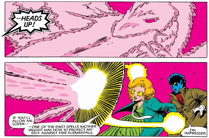 amanda calls up a mystic shield