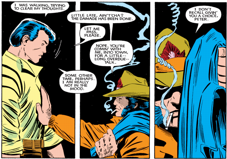 logan talking to peter