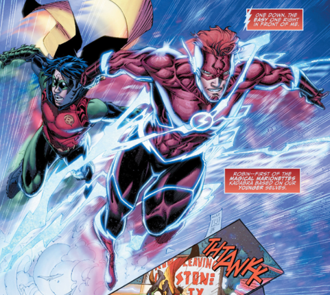 Flash dragging Robin